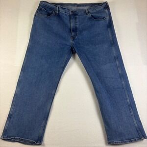Levis Workwear Fit Blue Denim Jeans Mens Medium Wash Straight Leg 43x27